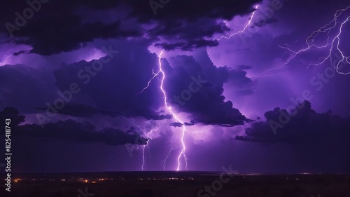 Electric Night: Ultra-Realistic Lightning Streaking Across the Dark Sky