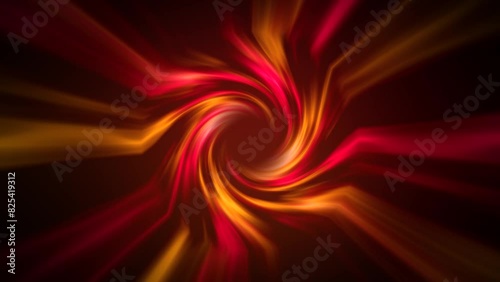 abstract background with rotating colored waves, red and orange waves