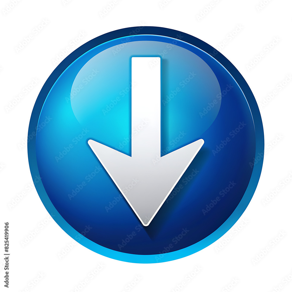 Down arrow close-up, isolated on a transparent background. Down arrow close-up, isolated on a transparent background.