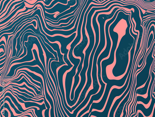 Abstract wave pattern with fluid lines and organic shapes