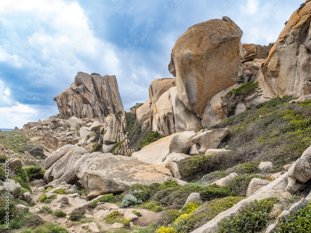Curious rocks in Capo Testa, Sardinia island