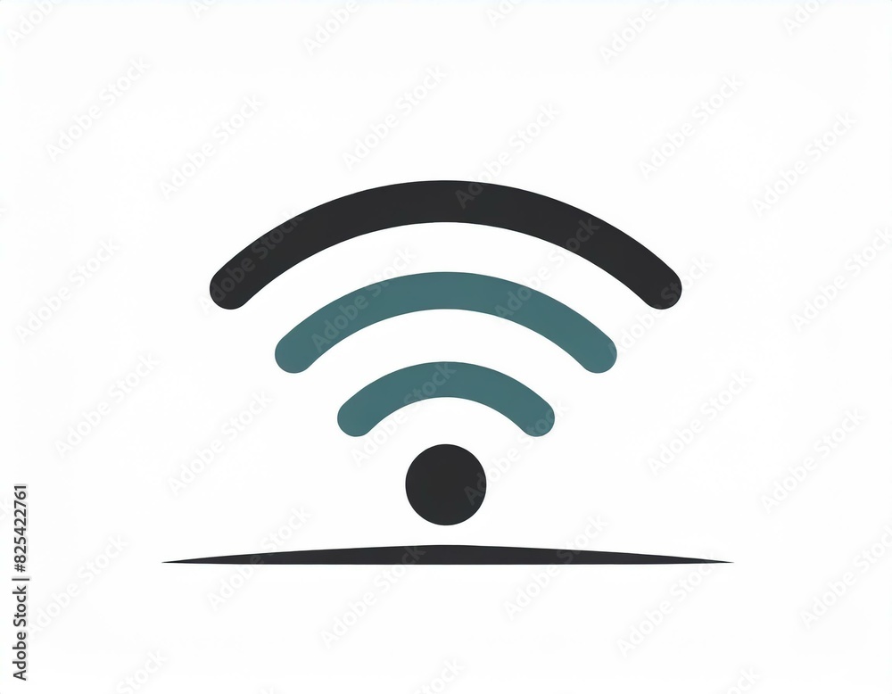 wi-fi internet network vector icon on white background, logo