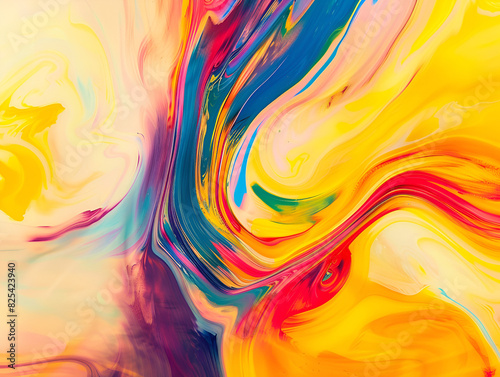 Vibrant abstract background with fluid, swirling colors blending seamlessly