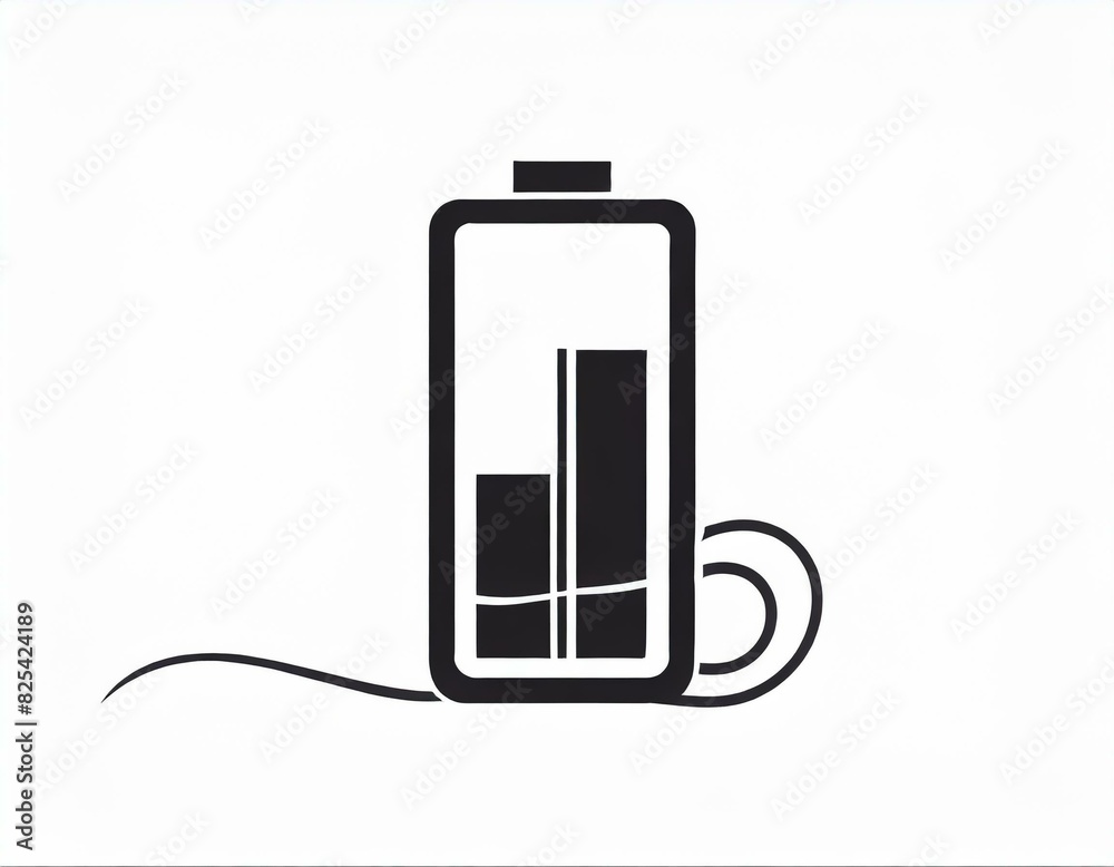 mobile battery charging vector icon on white background, logo mobile battery charging vector icon on white background, logo