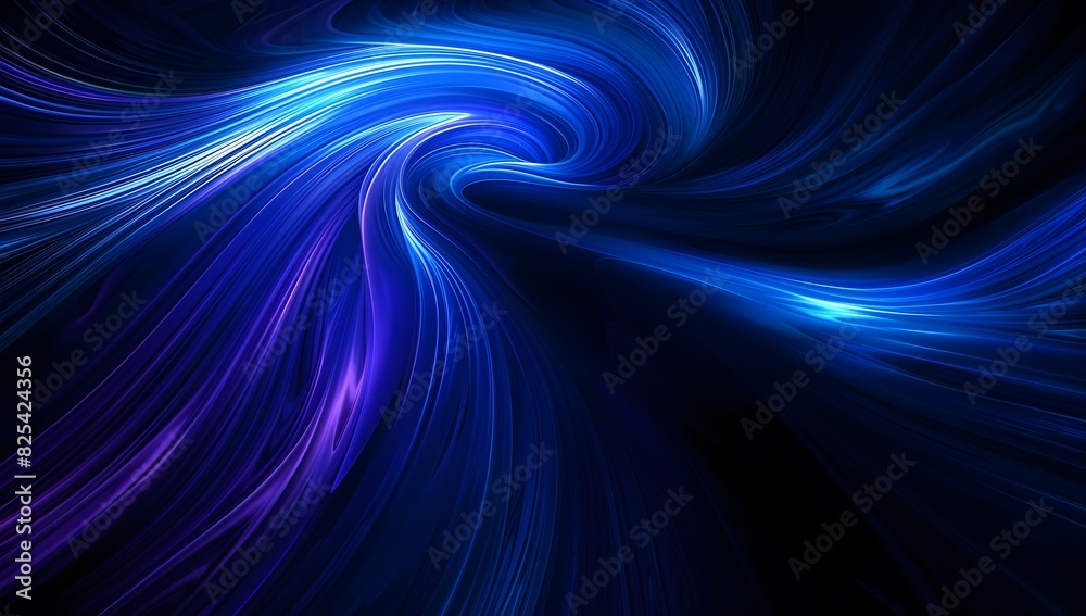 Abstract blue purple wavy lines black background Abstract and Wavy Concept Abstract blue purple wavy lines black background Abstract and Wavy Concept