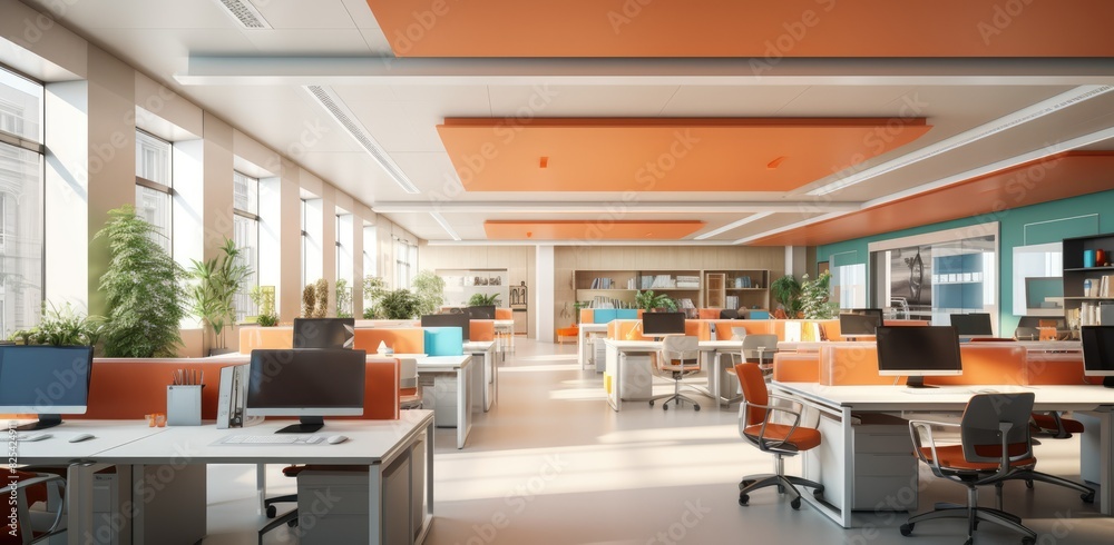 interior of a elegan large work space interior of a elegan large work space