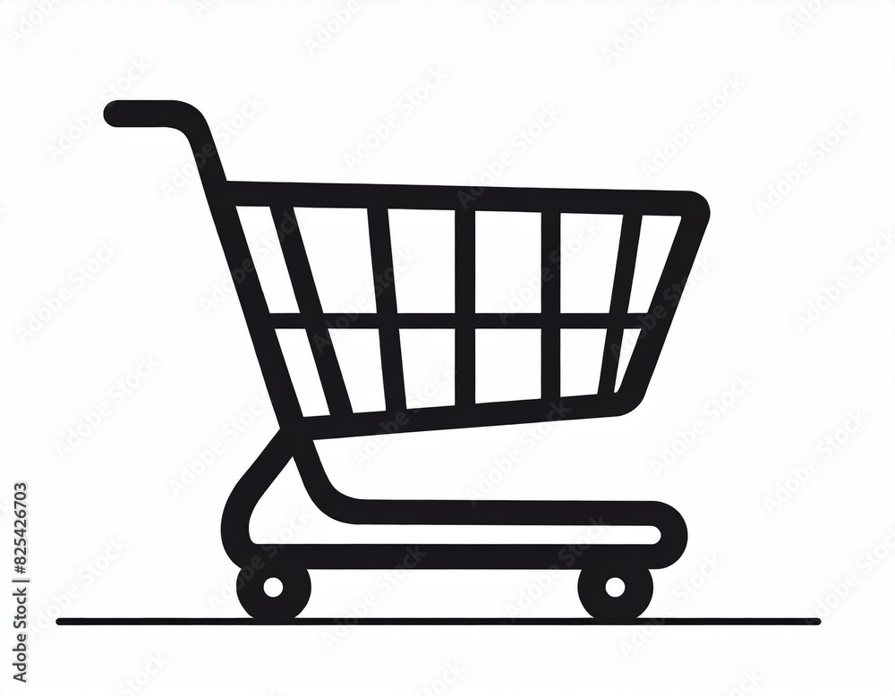grocery cart vector icon on white background, logo food grocery cart vector icon on white background, logo food