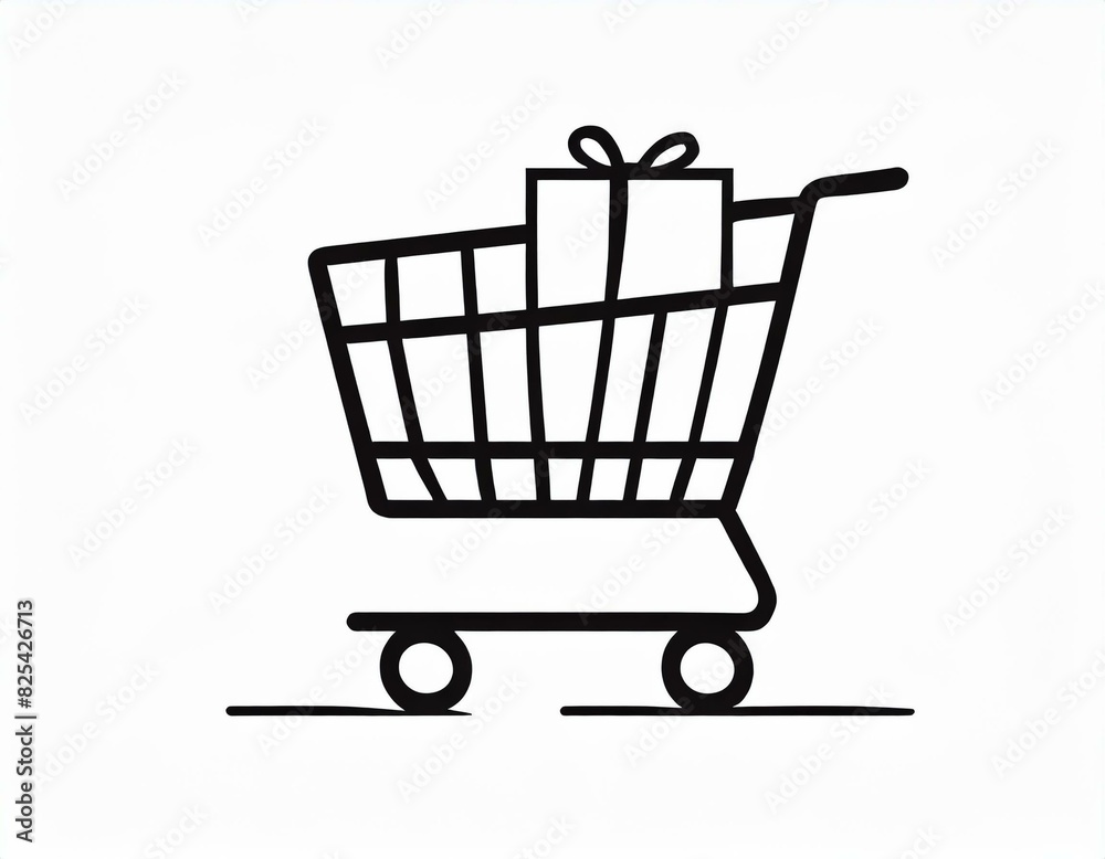 grocery cart vector icon on white background, logo food grocery cart vector icon on white background, logo food