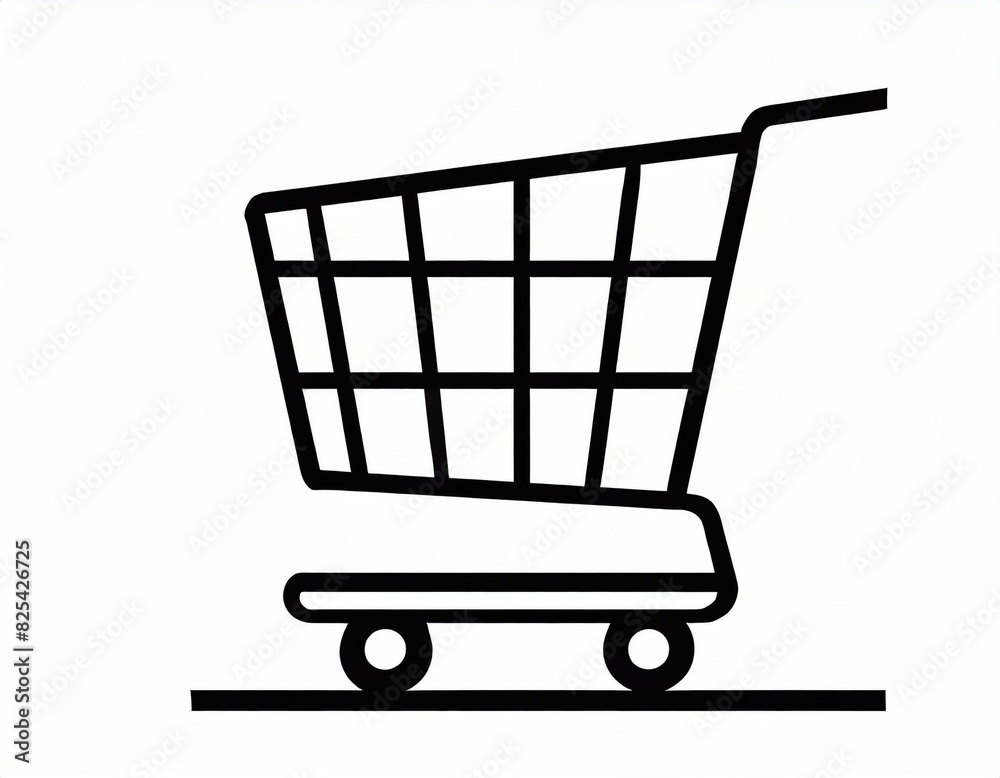 grocery cart vector icon on white background, logo food grocery cart vector icon on white background, logo food