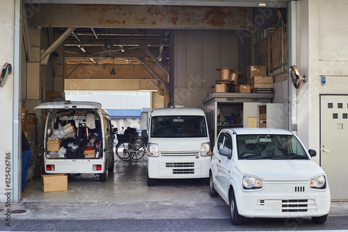 Workshop Garage In Osaka, Japan. photo