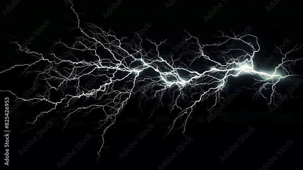 Abstract Black and White Lightning Strike Abstract Black and White Lightning Strike