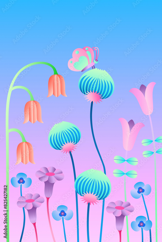 Abstract colorful spring flowers background Abstract colorful spring flowers background