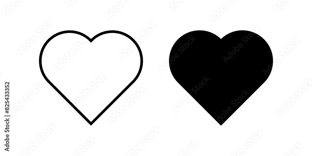 Heart icon set. for mobile concept and web design. vector illustration Heart icon set. for mobile concept and web design. vector illustration