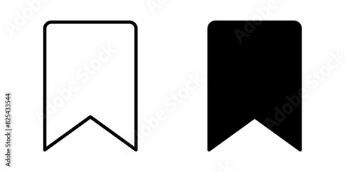 Bookmark icon set. for mobile concept and web design. vector illustration