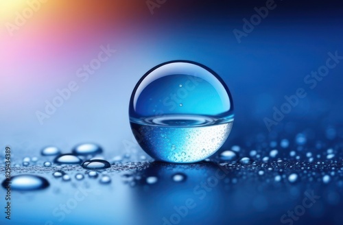 Serum or water drops. Texture of organic oil bubbles on bright background. Concept of skin moisturizing. Oil and water bubbles macro photography.
