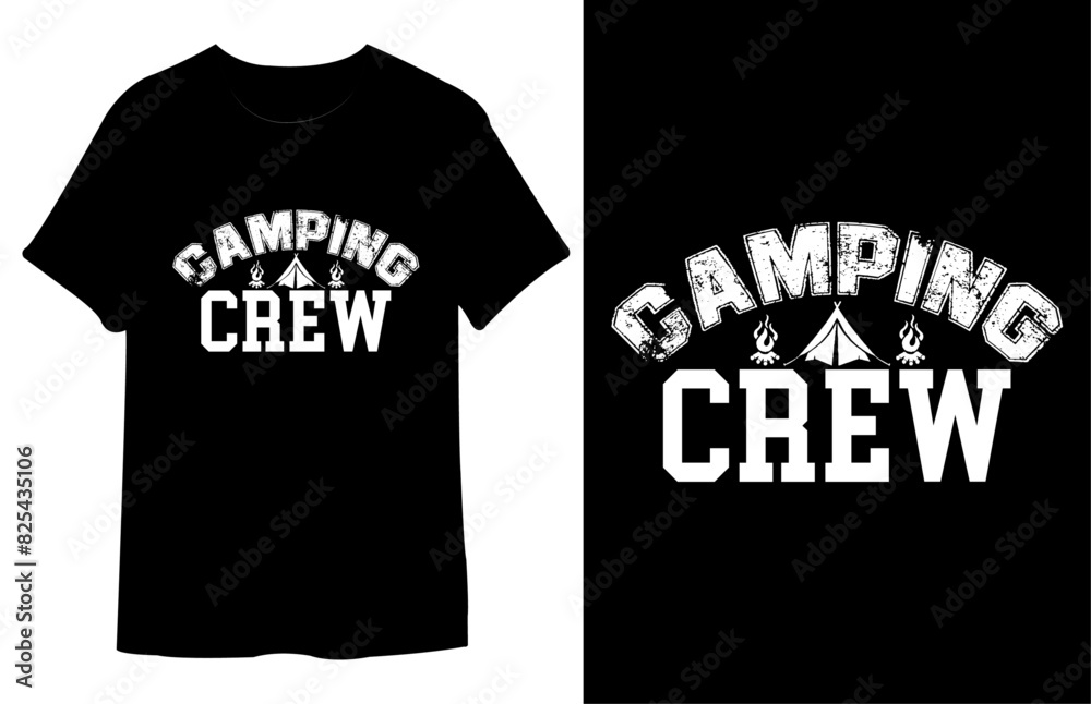 Fototapeta premium Camping Crew T-shirt Designs.