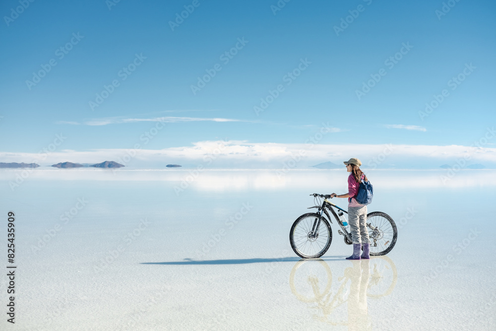 traveller on a bicycle traveller on a bicycle