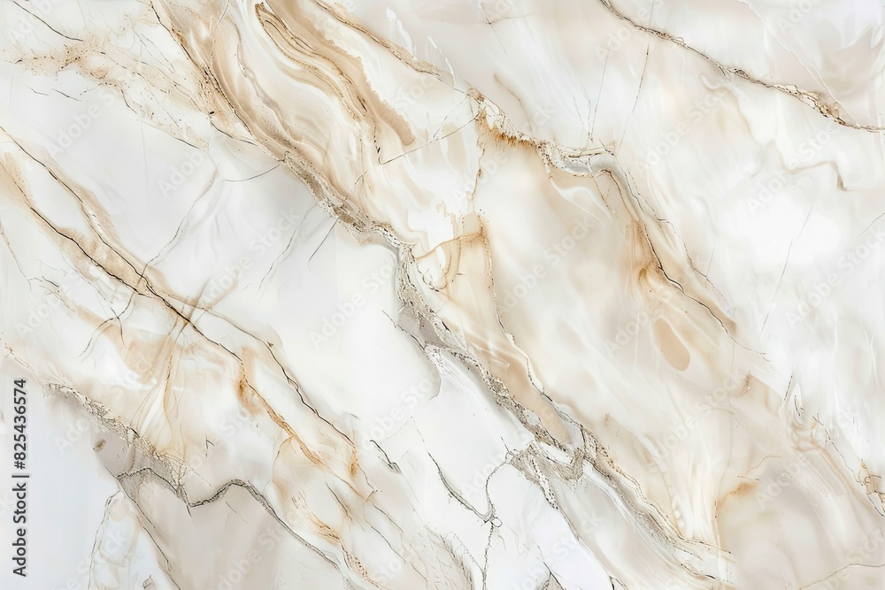 Aesthetic pastel white beige marbeling texture. Marbel background.