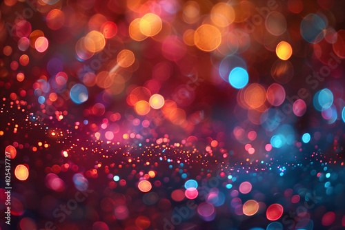 Colorful abstract bokeh lights background  perfect for festive and celebratory themes  suitable for websites  presentations  and any creative projects needing a vibrant and glowing touch