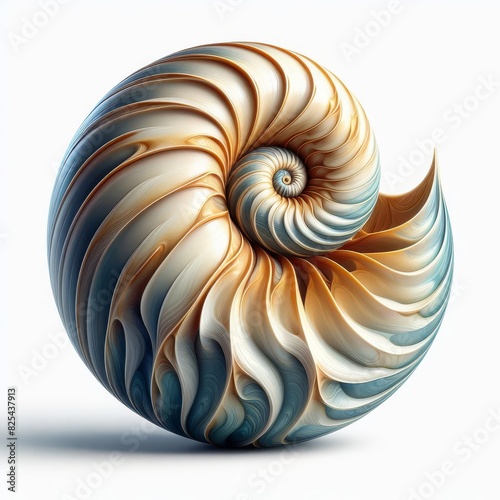 nautilus shell isolated on white