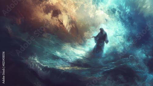 Jesus calming the storm, highlighting faith and trust