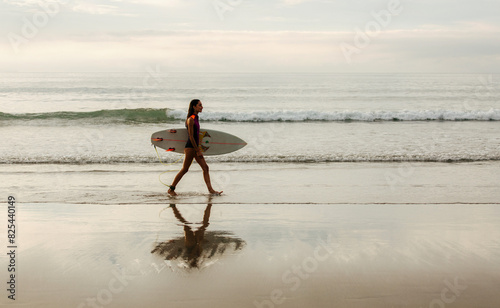 Contemplative Surfer Silhouette