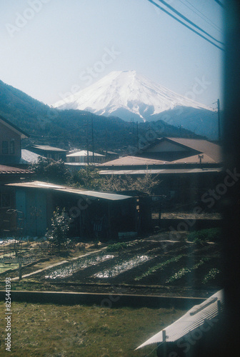 Mountain Fuji through the train window