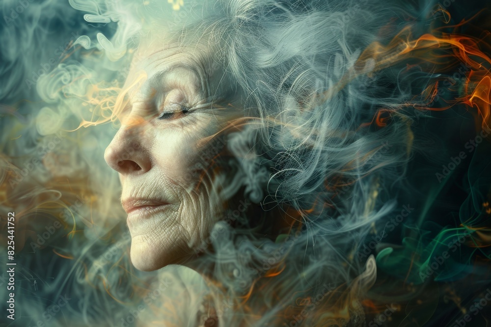 Artistic conceptual image of ageless beauty and wisdom. Artistic conceptual image of ageless beauty and wisdom.