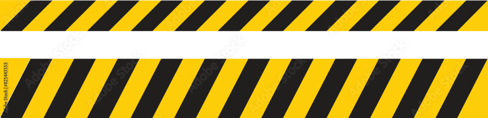Black and yellow security tape floor marking icon set isolated on white . Vector illustration Black and yellow security tape floor marking icon set isolated on white . Vector illustration