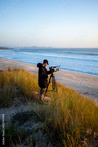filmmaker shooting at the beach