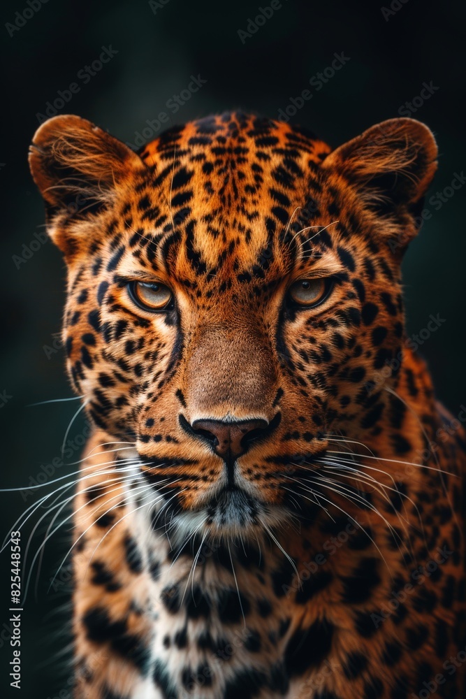 Obraz premium Close Up of a Leopard Staring at the Camera