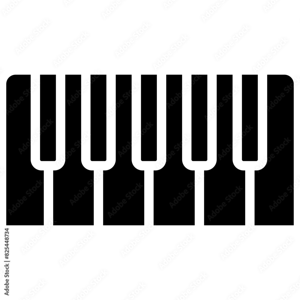 Fototapeta premium pianist solid icon