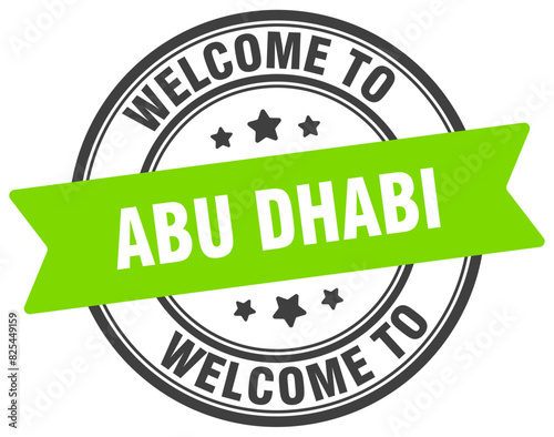 Welcome to Abu Dhabi stamp. Abu Dhabi round sign