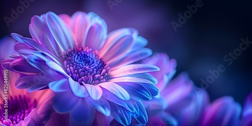 Close-up of vibrant blue flowers against a dark background. Concept Close-up Photography  Blue Flowers  Dark Background  Vibrant Colors