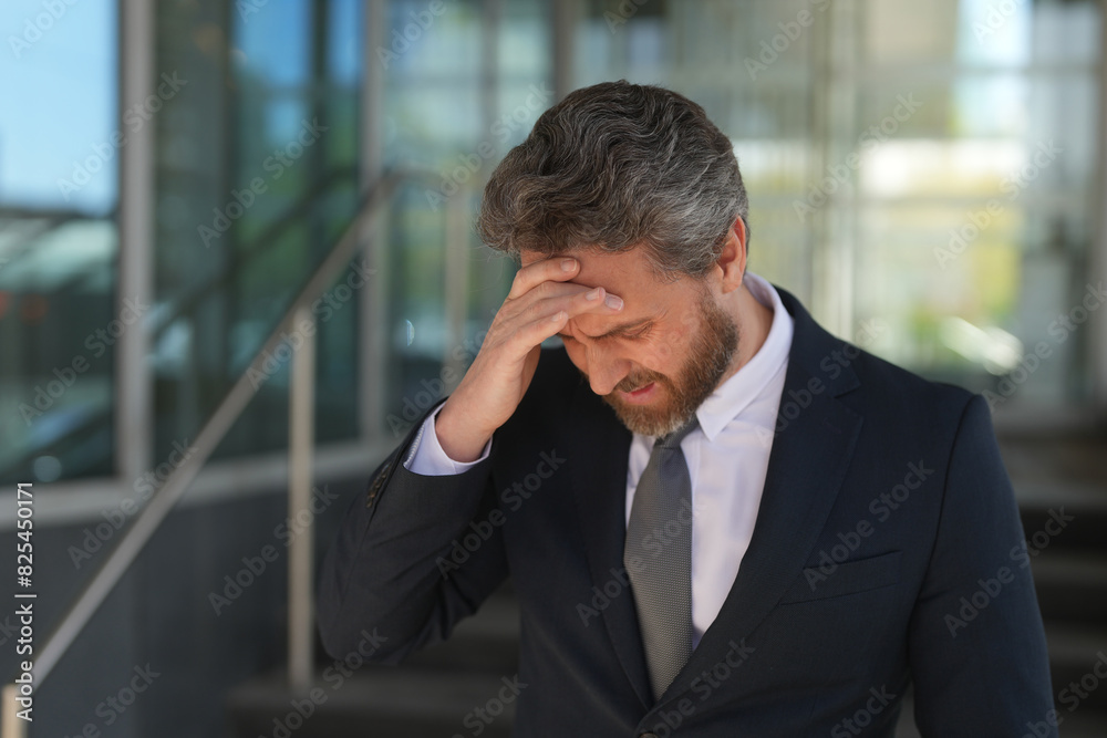 Confident business man standing outdoor on modern office building. Business success. Business man thinking outdoor. Modern businessman in full suit standing outdoors near office cityscape. Confident business man standing outdoor on modern office building. Business success. Business man thinking outdoor. Modern businessman in full suit standing outdoors near office cityscape.