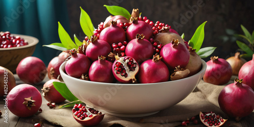 Jewish holiday Rosh Hashanah- jeish new year. Rosh Hashanah symbol :pomegranates