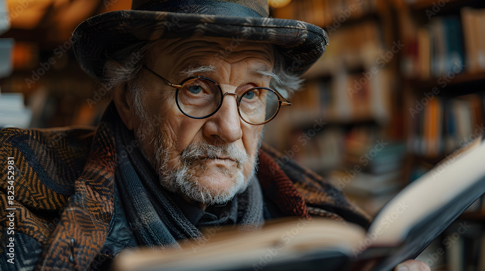 Close-up Portrait of an Elderly Man with a Serious Expression Close-up Portrait of an Elderly Man with a Serious Expression