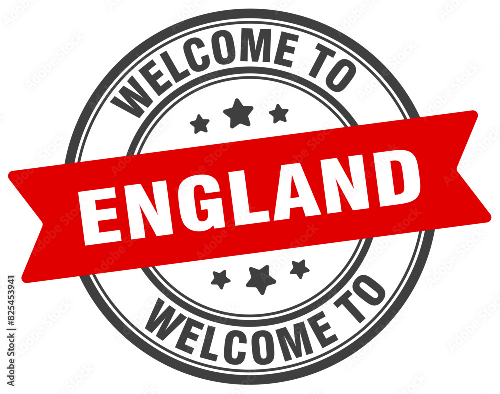 Welcome to England stamp. England round sign Welcome to England stamp. England round sign