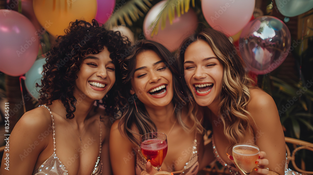 Summer Fun with Friends. Hens party. A vibrant and joyful photo capturing four smiling women enjoying a summer celebration. Summer Fun with Friends. Hens party. A vibrant and joyful photo capturing four smiling women enjoying a summer celebration.