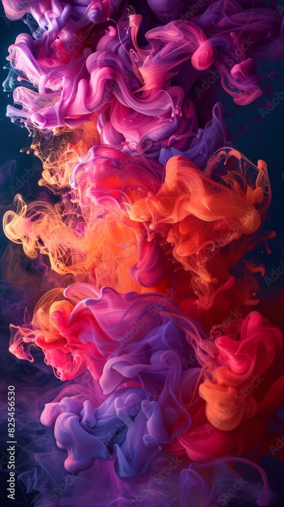 Group of Colorful Smokes Floating in the Air