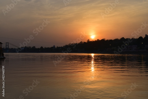 sunset over Rishikesh