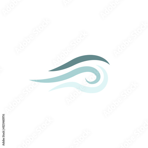Wind isolated on white background vector icon. Light gust of wind vector. Abstract wind direction vector icon. Vector illustration.