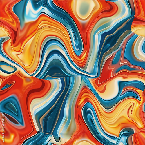 Wallpaper Mural Abstract Wavy Surface Colorful Wallpaper. Suitable for modern design projects. Multicolored background. Torontodigital.ca