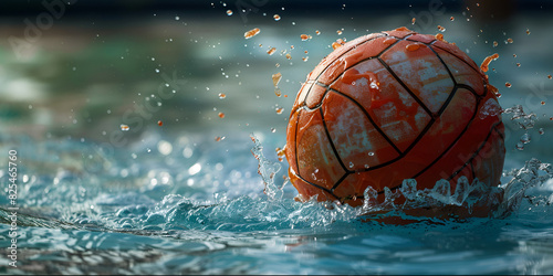 basketball ball in water, Water Polo Ball Photos & Images, A competitive game of water polo in a pool with, Concept of standing basketball ball isolated on city background, Photo of Handball sport the © Saim