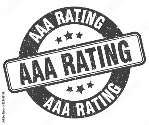 aaa rating stamp. aaa rating label. round grunge sign