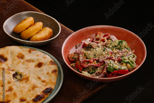 Georgian Delicacies, a Culinary Display. photo