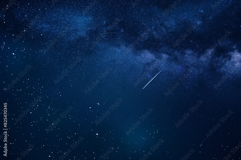 Mesmerizing long exposure image capturing the beauty of a shooting star streaking across a star-filled night sky, illustrating the grandeur of the cosmos Mesmerizing long exposure image capturing the beauty of a shooting star streaking across a star-filled night sky, illustrating the grandeur of the cosmos