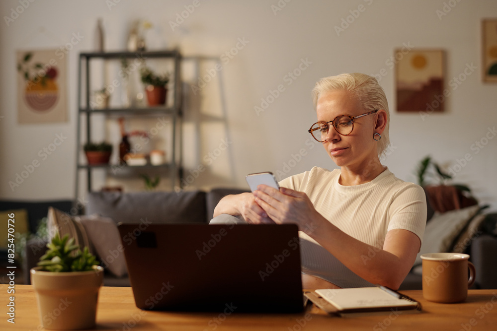 Caucasian Woman Working From Home Caucasian Woman Working From Home