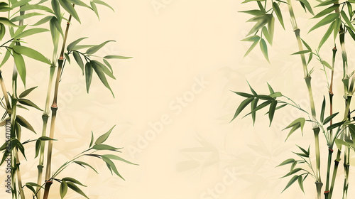 Einfacher Japanischer Bambus Hintergrund, Asiatischer Bambus Hintergrund, Chinesischer Bambus Hintergrund, Bambus Illustration photo