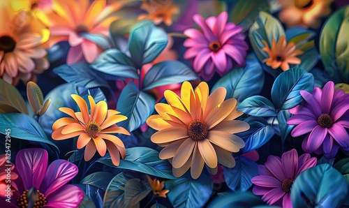 background of colorful flowers